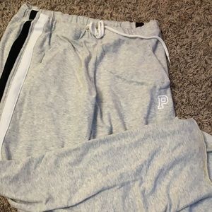 PINK grey wide leg lounge pants